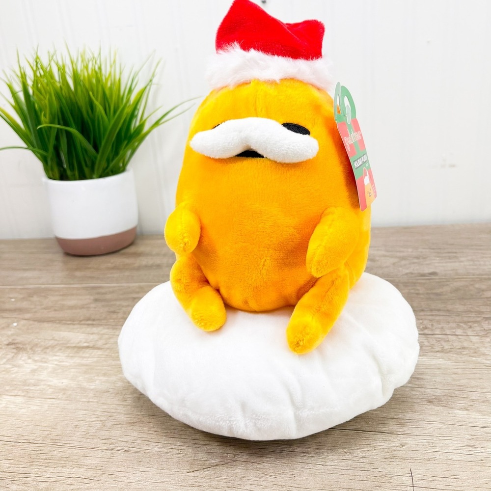 Sanrio‎ Gudetama the Santa Christmas Edition Cuddly Plush 8in NWT